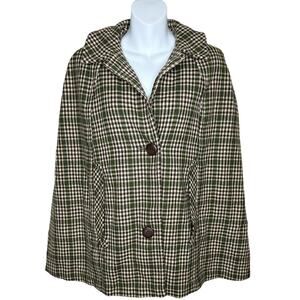 James Pringle Holm Woolen Mills Wool Cape with Faux Pockets One Size